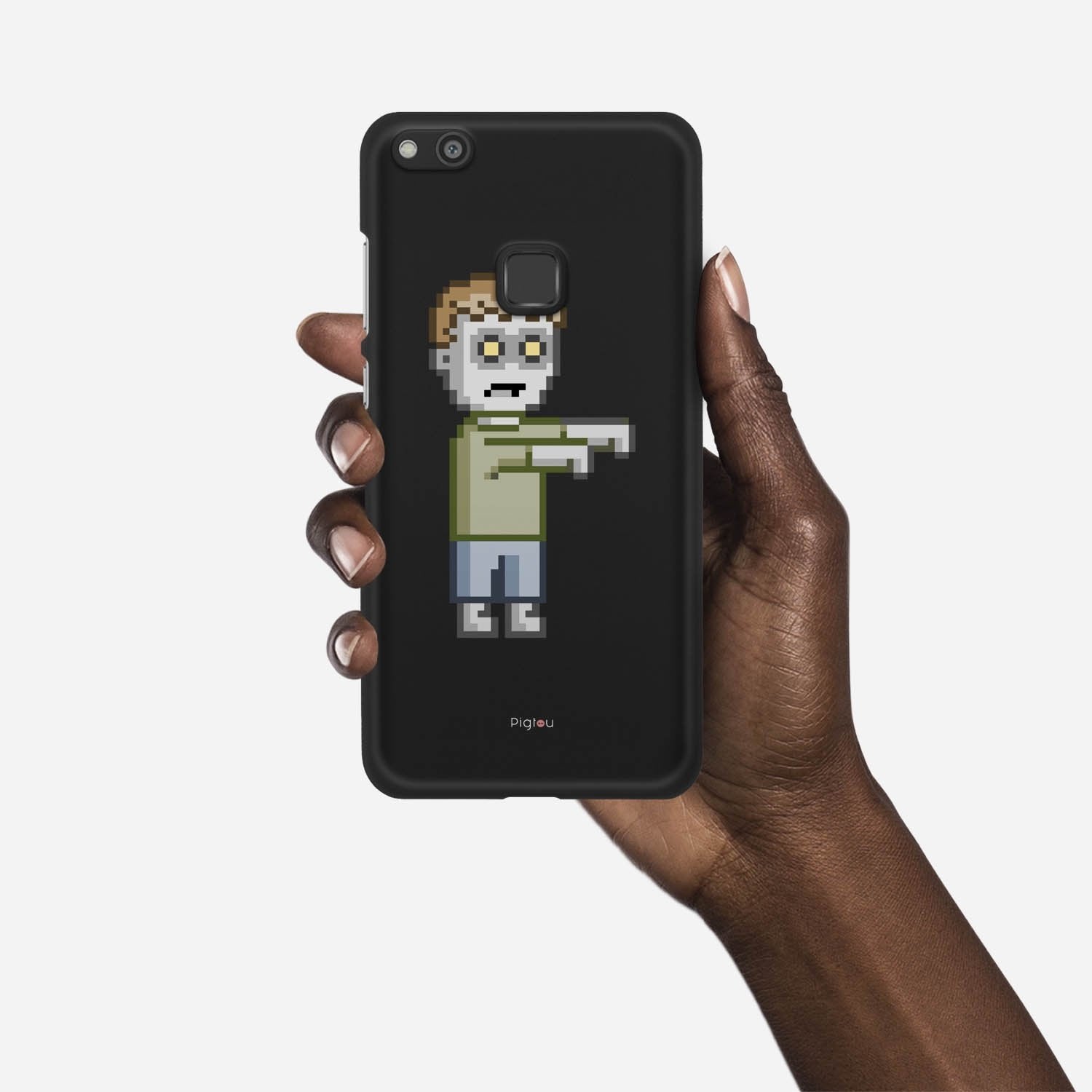 PIXELATED ZOMBIE Huawei P10 Lite case - thin fit matte black (D80)