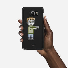 PIXELATED ZOMBIE Samsung Galaxy Note 5 case - thin fit matte black (D80)
