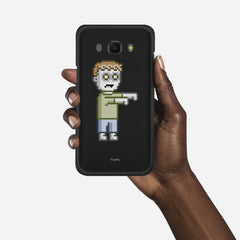 PIXELATED ZOMBIE Samsung Galaxy J5 (2016) case - thin fit matte black (D80)
