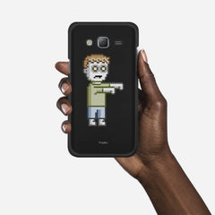 PIXELATED ZOMBIE Samsung Galaxy J5 (2015) case - thin fit matte black (D80)