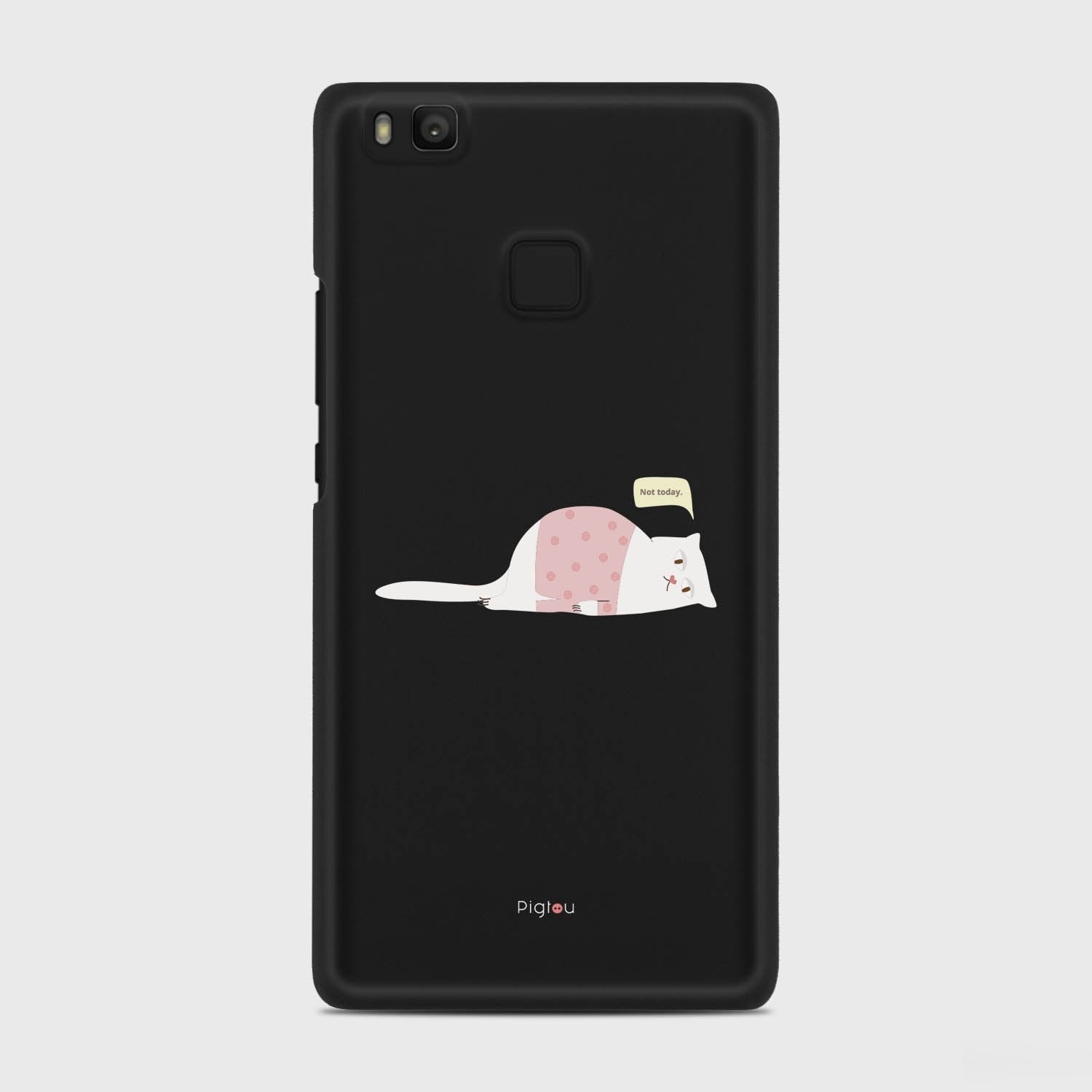 NOT TODAY Huawei P9 Lite case - thin fit matte black (D81)