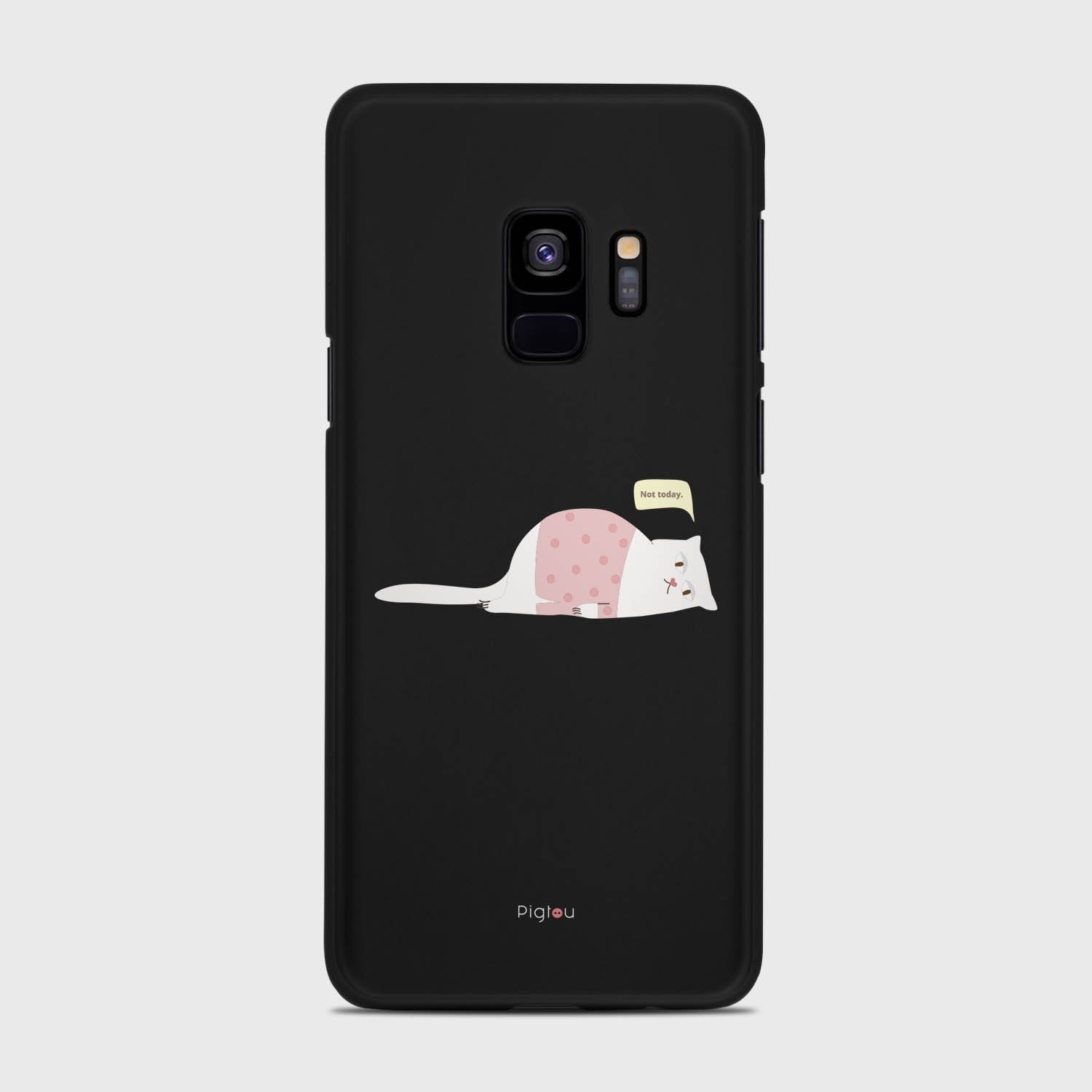 NOT TODAY Samsung Galaxy S9 case - thin fit matte black (D81)