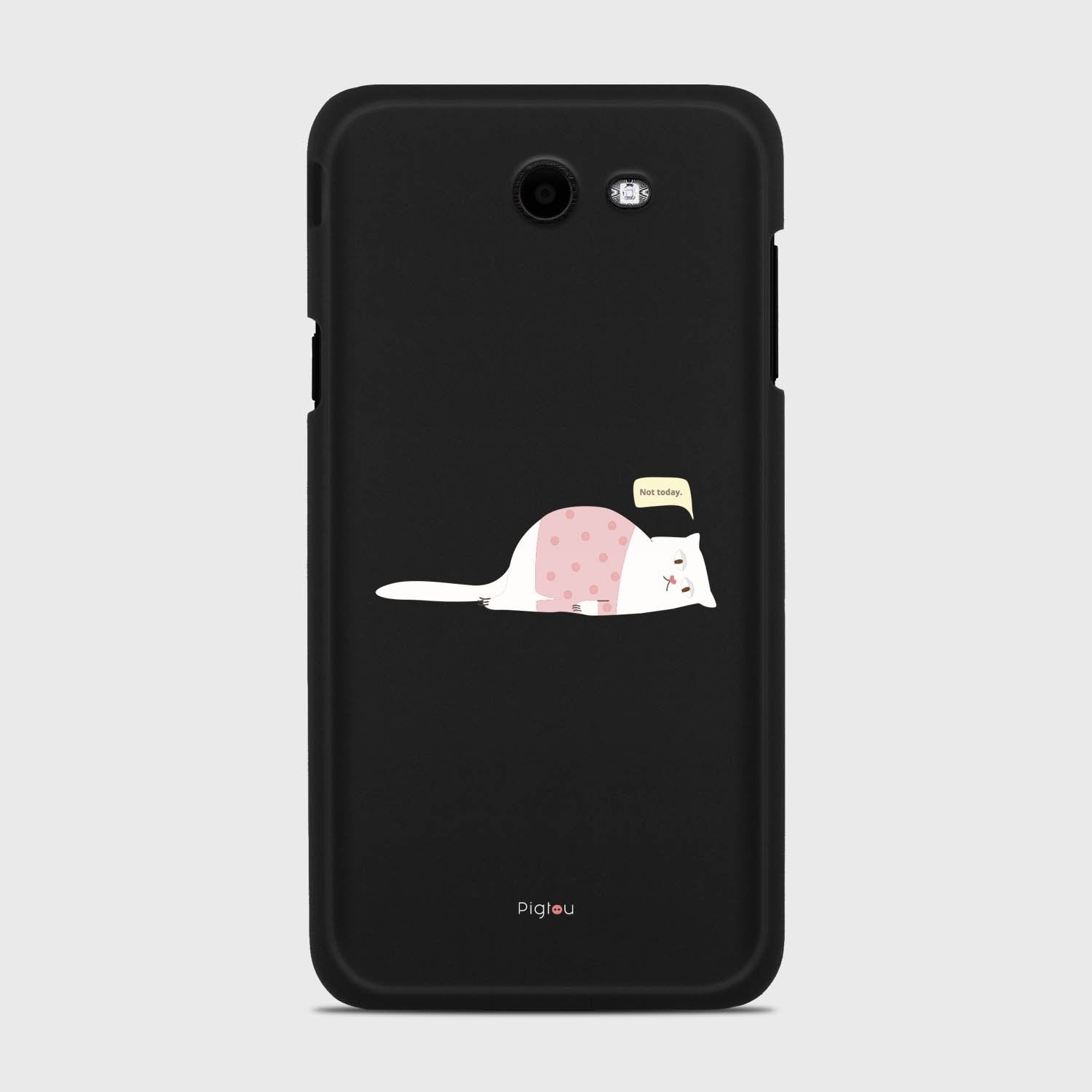 NOT TODAY Samsung Galaxy J7 (2017) Verizon case - thin fit matte black (D81)