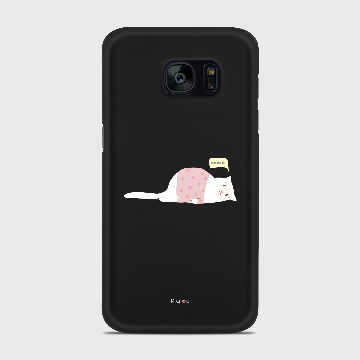 NOT TODAY Samsung Galaxy S7 Edge case - thin fit matte black (D81)