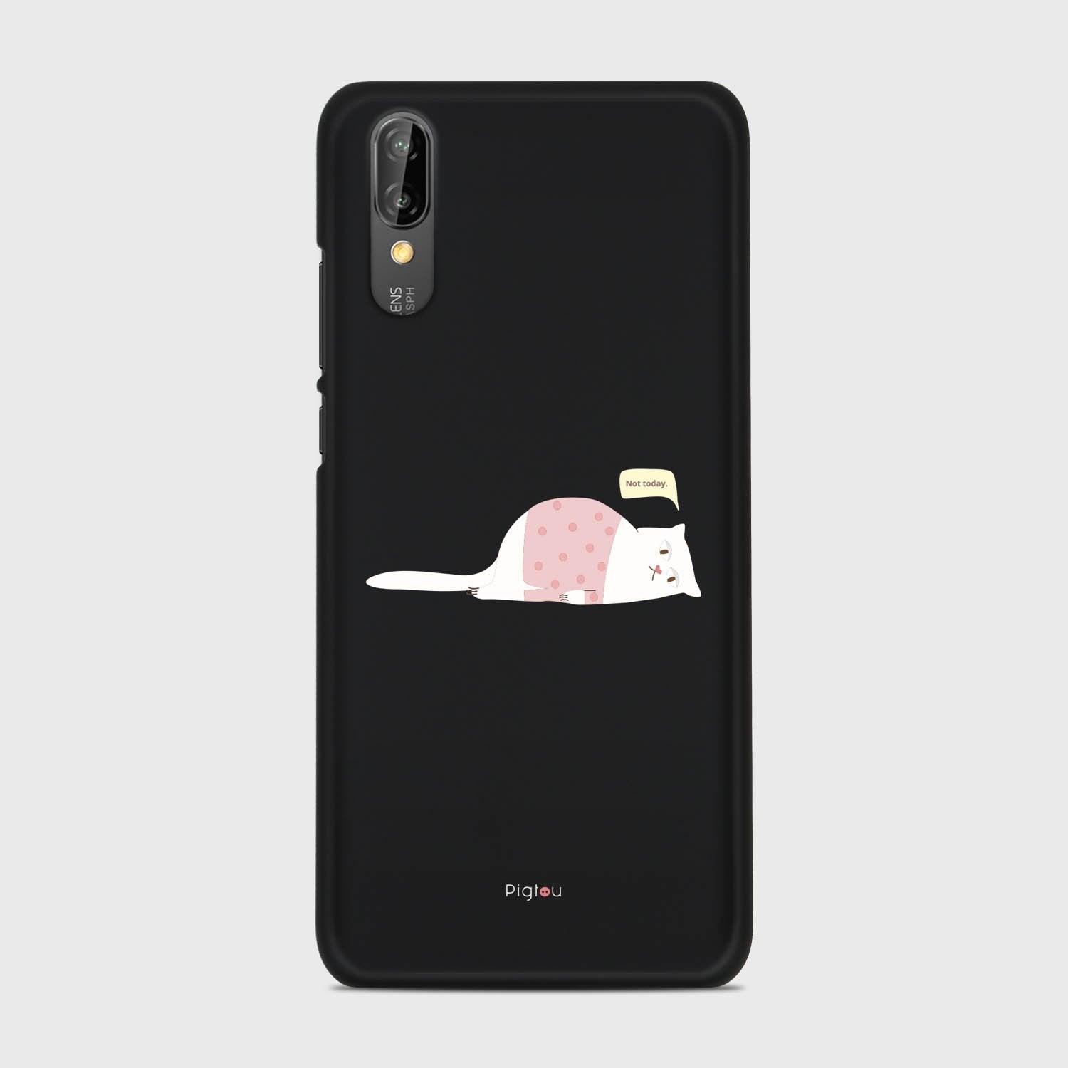 NOT TODAY Huawei P20 case - thin fit matte black (D81)