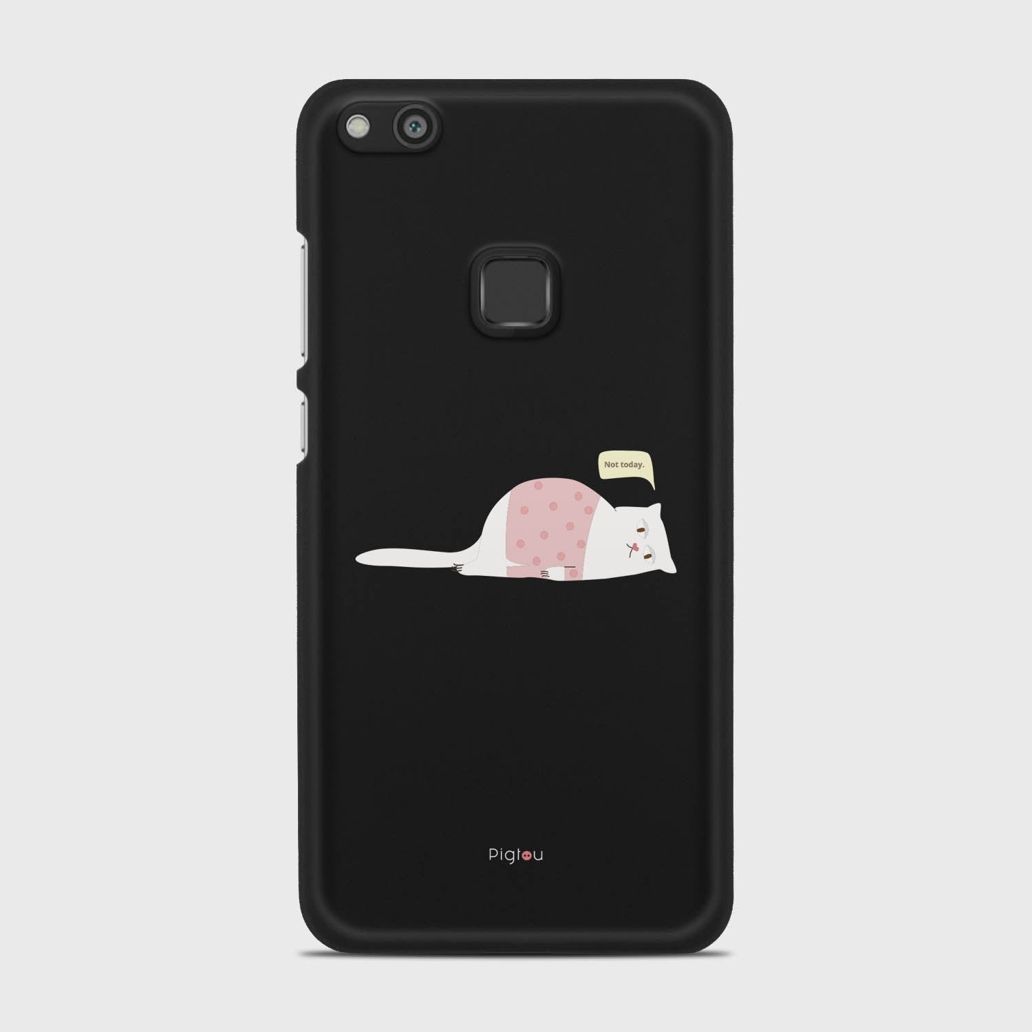 NOT TODAY Huawei P10 Lite case - thin fit matte black (D81)