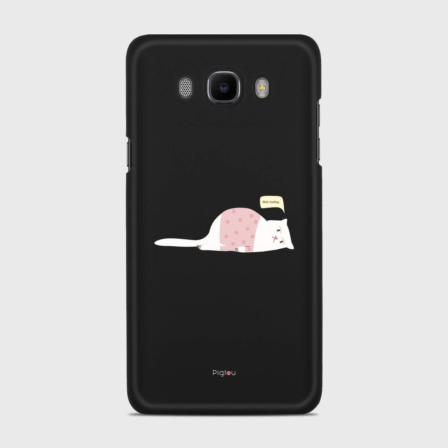 NOT TODAY Samsung Galaxy J7 (2016) case - thin fit matte black (D81)