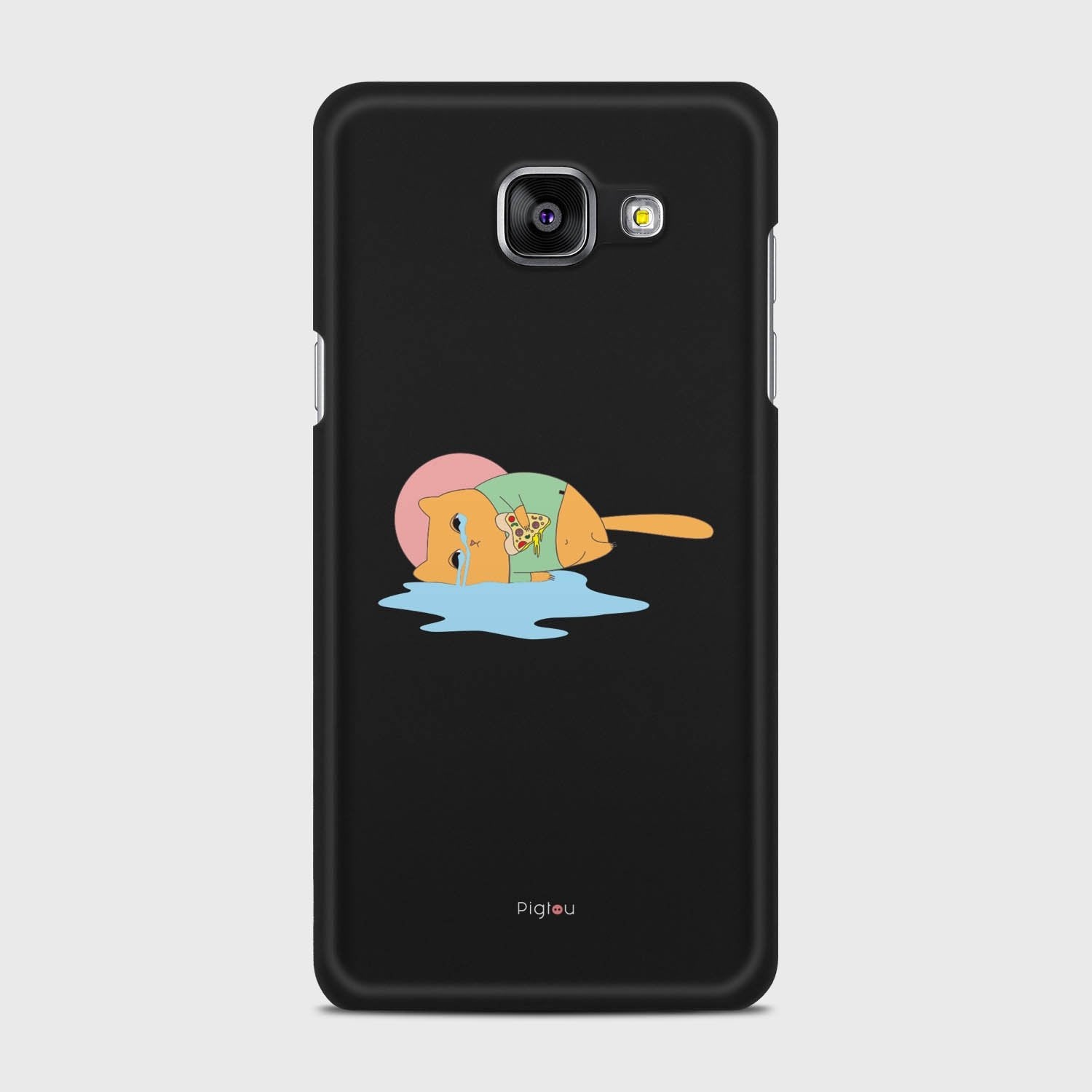 CRYING PIZZA CAT Samsung Galaxy A5 (2016) case - thin fit matte black (D82)