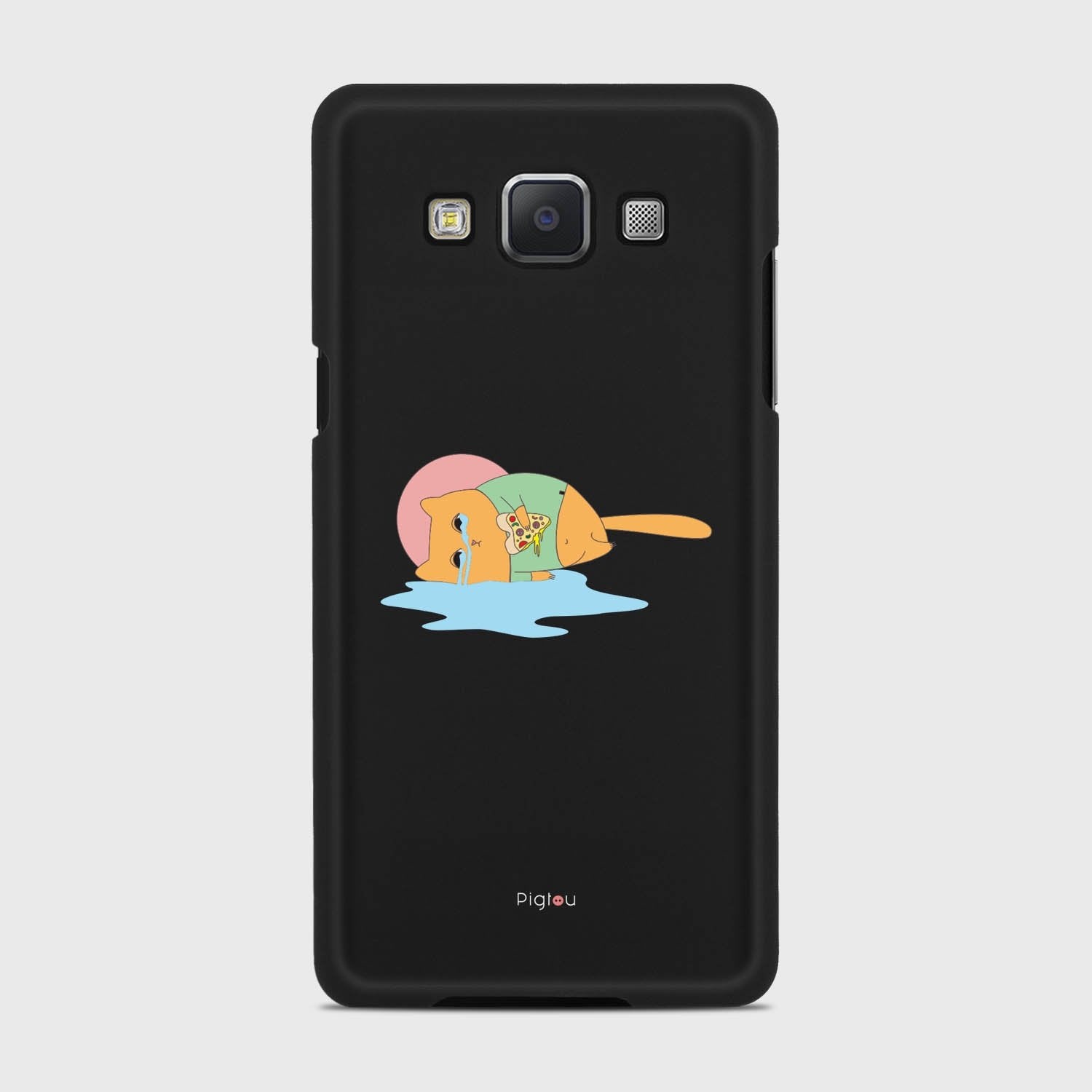 CRYING PIZZA CAT Samsung Galaxy A5 (2015) case - thin fit matte black (D82)