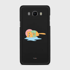 CRYING PIZZA CAT Samsung Galaxy J7 (2016) case - thin fit matte black (D82)