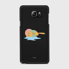 CRYING PIZZA CAT Samsung Galaxy Note 5 case - thin fit matte black (D82)