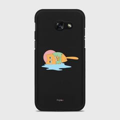 CRYING PIZZA CAT Samsung Galaxy A5 (2017) case - thin fit matte black (D82)