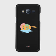 CRYING PIZZA CAT Samsung Galaxy J3 (2016) case - thin fit matte black (D82)