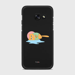 CRYING PIZZA CAT Samsung Galaxy A3 (2017) case - thin fit matte black (D82)