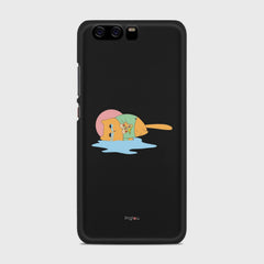 CRYING PIZZA CAT Huawei P10 case - thin fit matte black (D82)