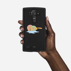 CRYING PIZZA CAT LG G4 case - thin fit matte black (D82)