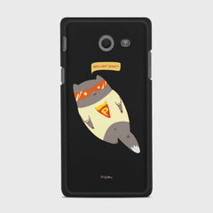 SUPER PIZZA CAT Samsung Galaxy J5 (2017) Verizon case - thin fit matte black (D83)