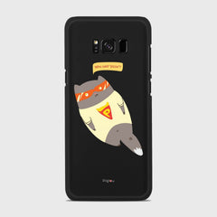 SUPER PIZZA CAT Samsung Galaxy S8 case - thin fit matte black (D83)