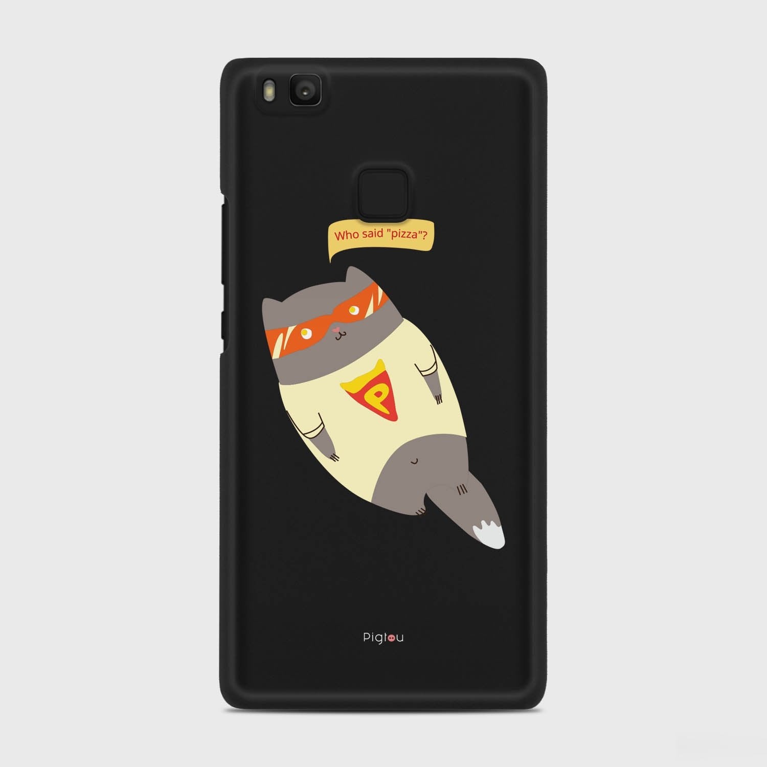 SUPER PIZZA CAT Huawei P9 Lite case - thin fit matte black (D83)