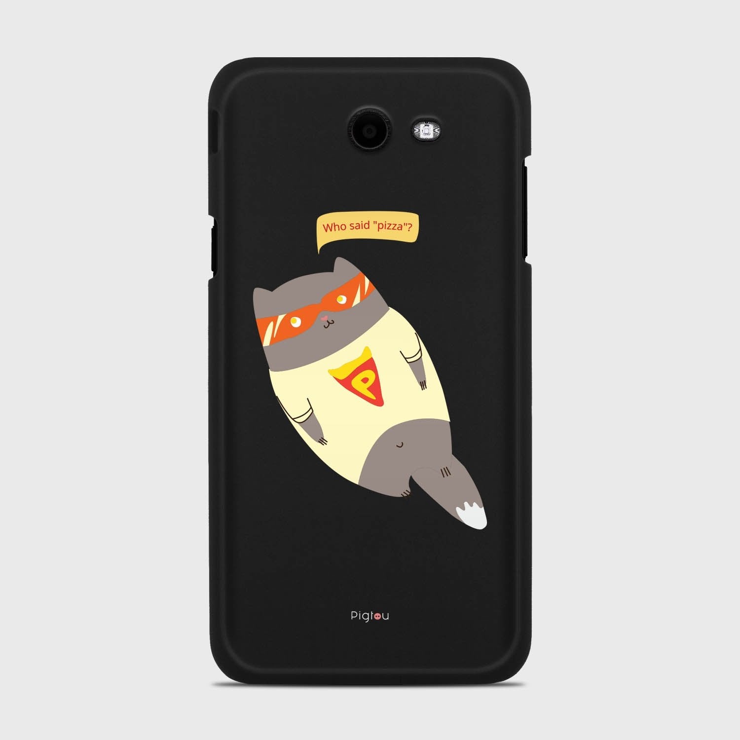 SUPER PIZZA CAT Samsung Galaxy J7 (2017) Verizon case - thin fit matte black (D83)
