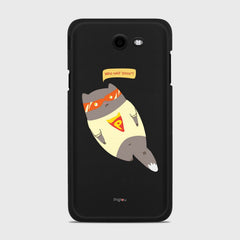 SUPER PIZZA CAT Samsung Galaxy J7 (2017) Verizon case - thin fit matte black (D83)
