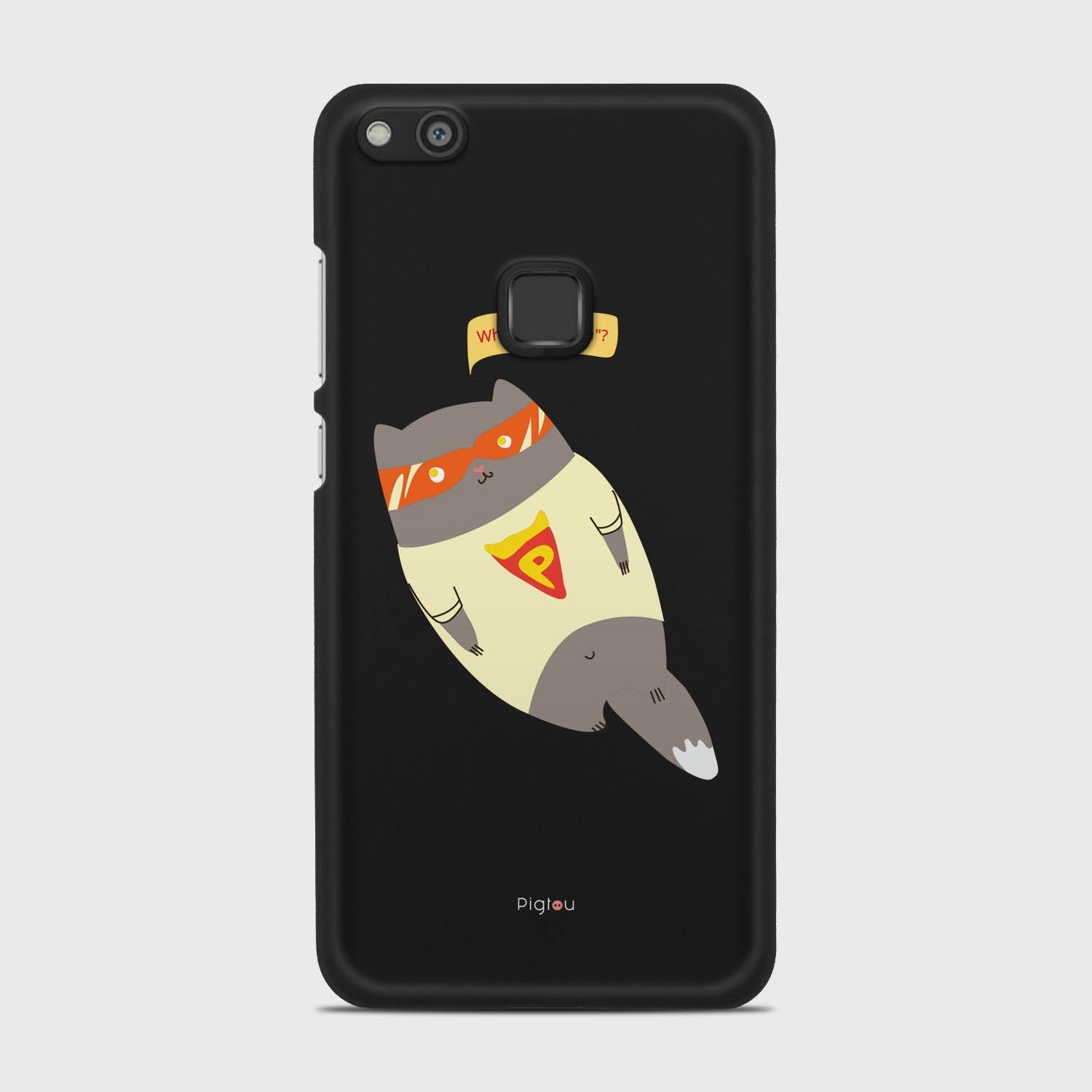 SUPER PIZZA CAT Huawei P10 Lite case - thin fit matte black (D83)