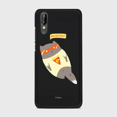 SUPER PIZZA CAT Huawei P20 case - thin fit matte black (D83)