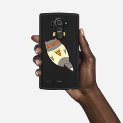 SUPER PIZZA CAT LG G4 case - thin fit matte black (D83)