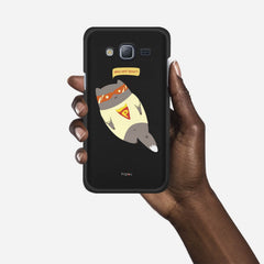 SUPER PIZZA CAT Samsung Galaxy J3 (2016) case - thin fit matte black (D83)