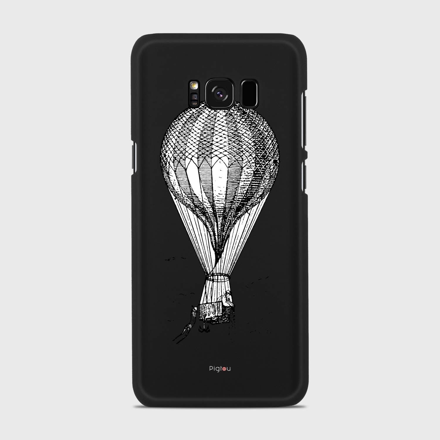 VINTAGE AIR BALLOON Samsung Galaxy S8 Plus case - thin fit matte black (D84)