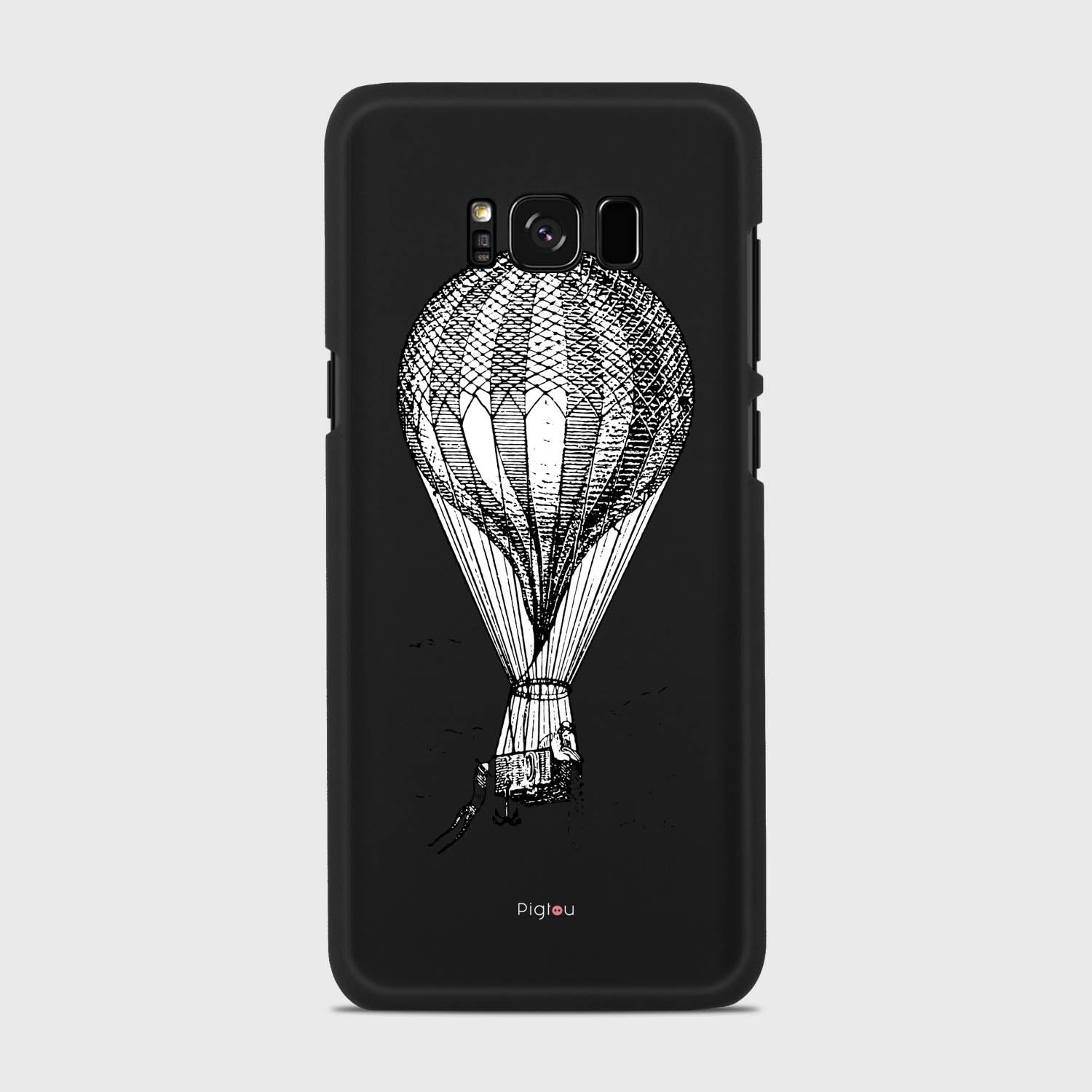 VINTAGE AIR BALLOON Samsung Galaxy S8 case - thin fit matte black (D84)