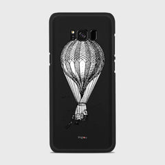 VINTAGE AIR BALLOON Samsung Galaxy S8 case - thin fit matte black (D84)