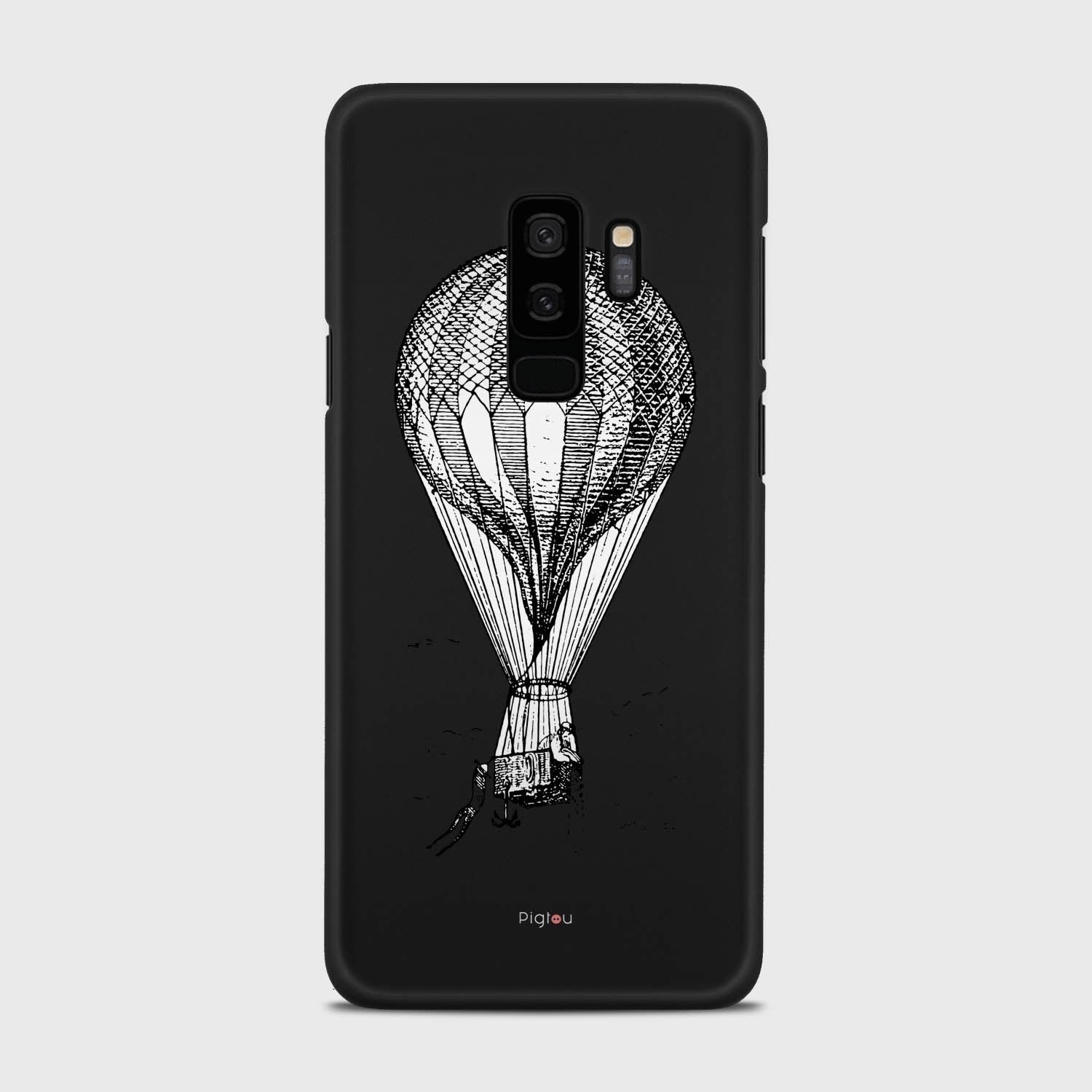 VINTAGE AIR BALLOON Samsung Galaxy S9 Plus case - thin fit matte black (D84)