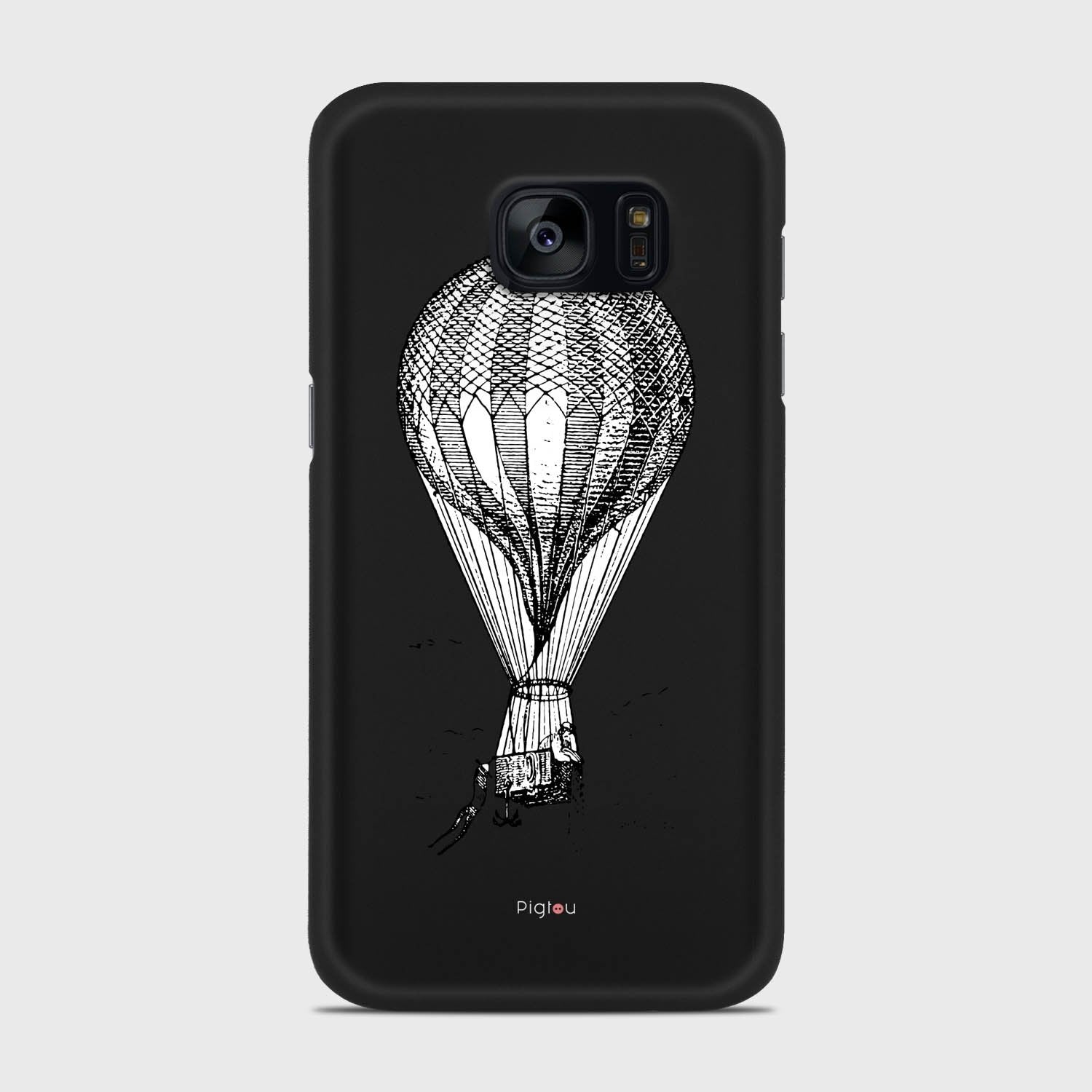 VINTAGE AIR BALLOON Samsung Galaxy S7 case - thin fit matte black (D84)