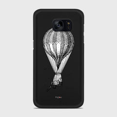 VINTAGE AIR BALLOON Samsung Galaxy S7 case - thin fit matte black (D84)