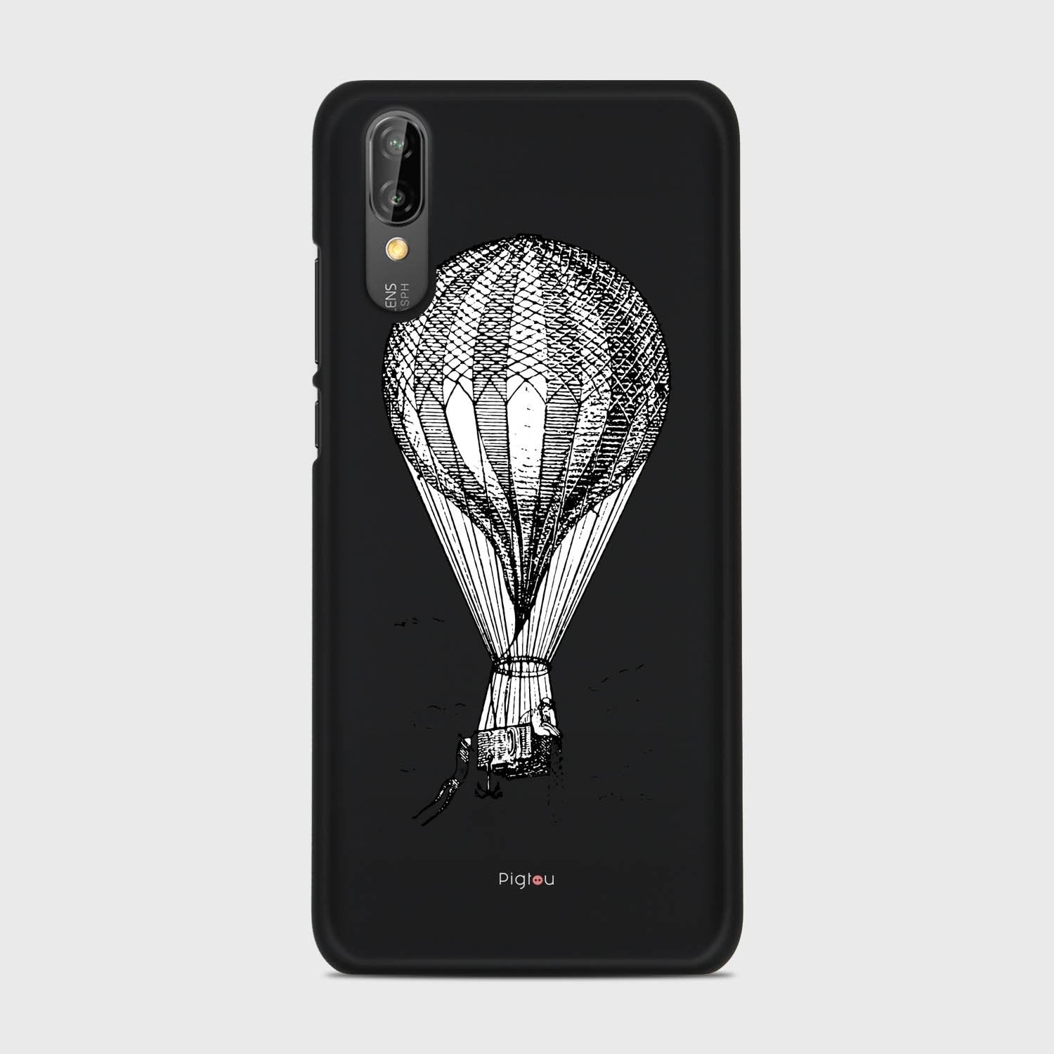 VINTAGE AIR BALLOON Huawei P20 case - thin fit matte black (D84)