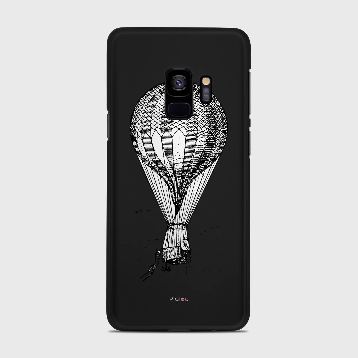 VINTAGE AIR BALLOON Samsung Galaxy S9 case - thin fit matte black (D84)