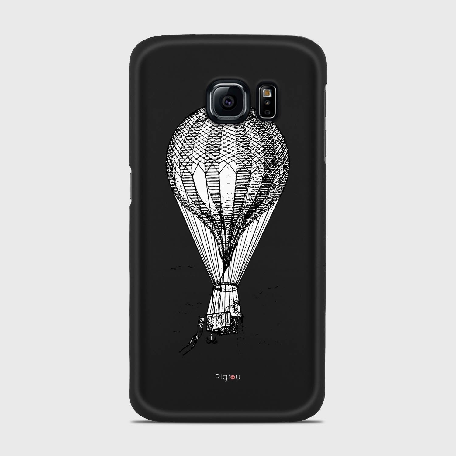 VINTAGE AIR BALLOON Samsung Galaxy S6 Edge case - thin fit matte black (D84)