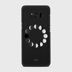 MOON PHASES Samsung Galaxy S8 case - thin fit matte black (D85)