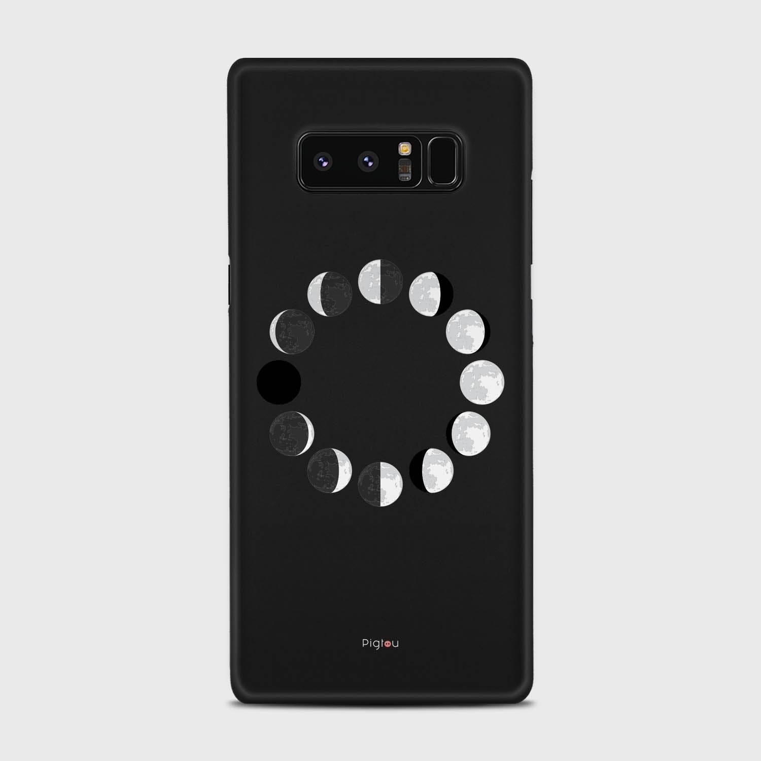 MOON PHASES Samsung Galaxy Note 8 case - thin fit matte black (D85)