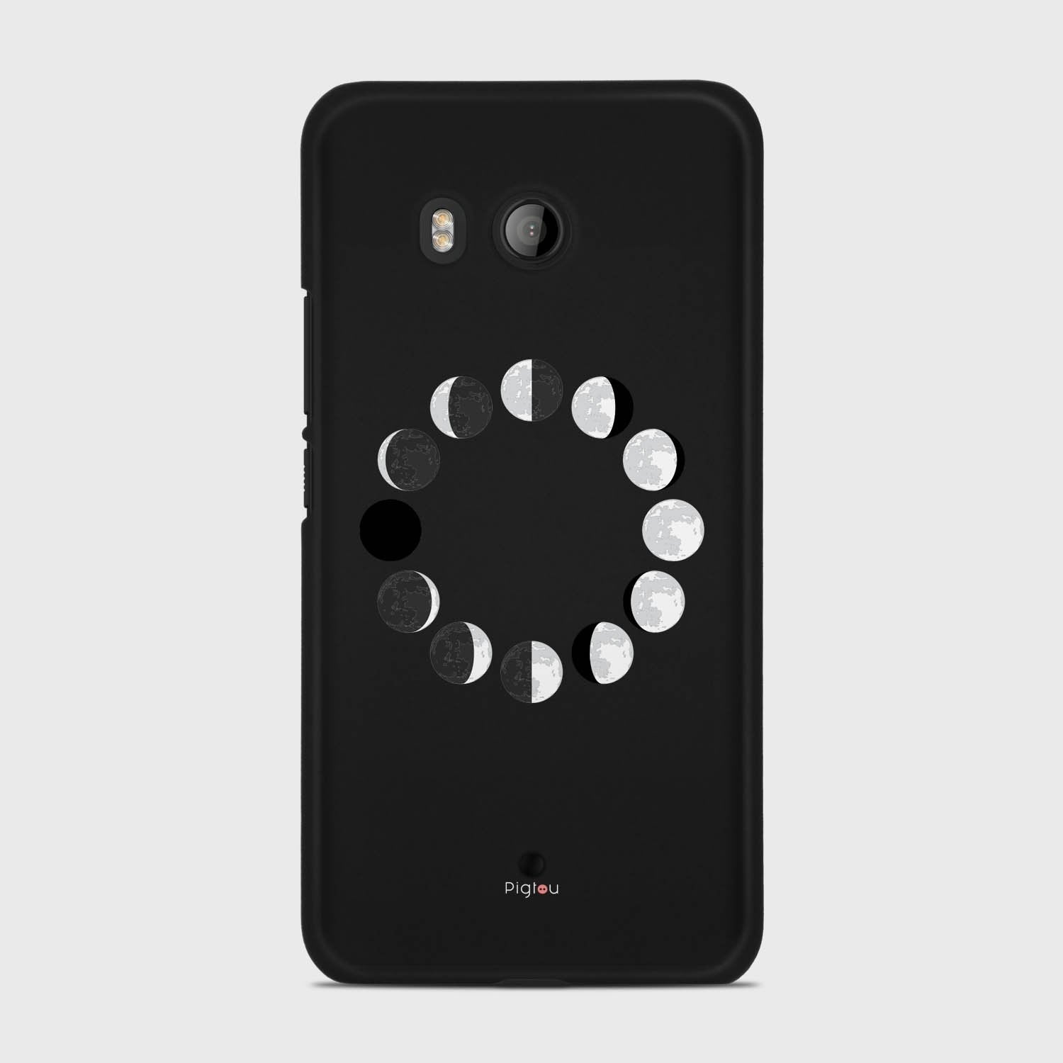 MOON PHASES HTC U11 case - thin fit matte black (D85)