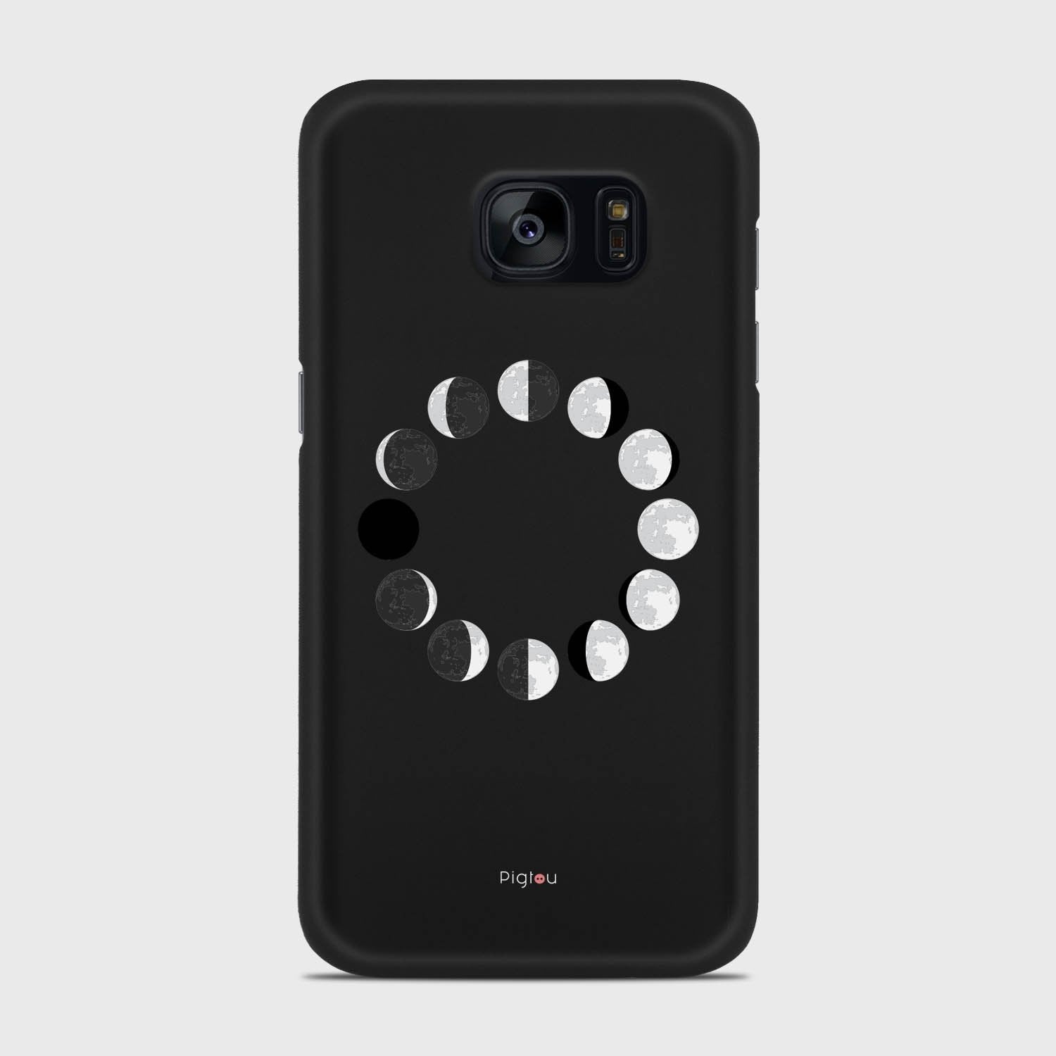 MOON PHASES Samsung Galaxy S7 case - thin fit matte black (D85)