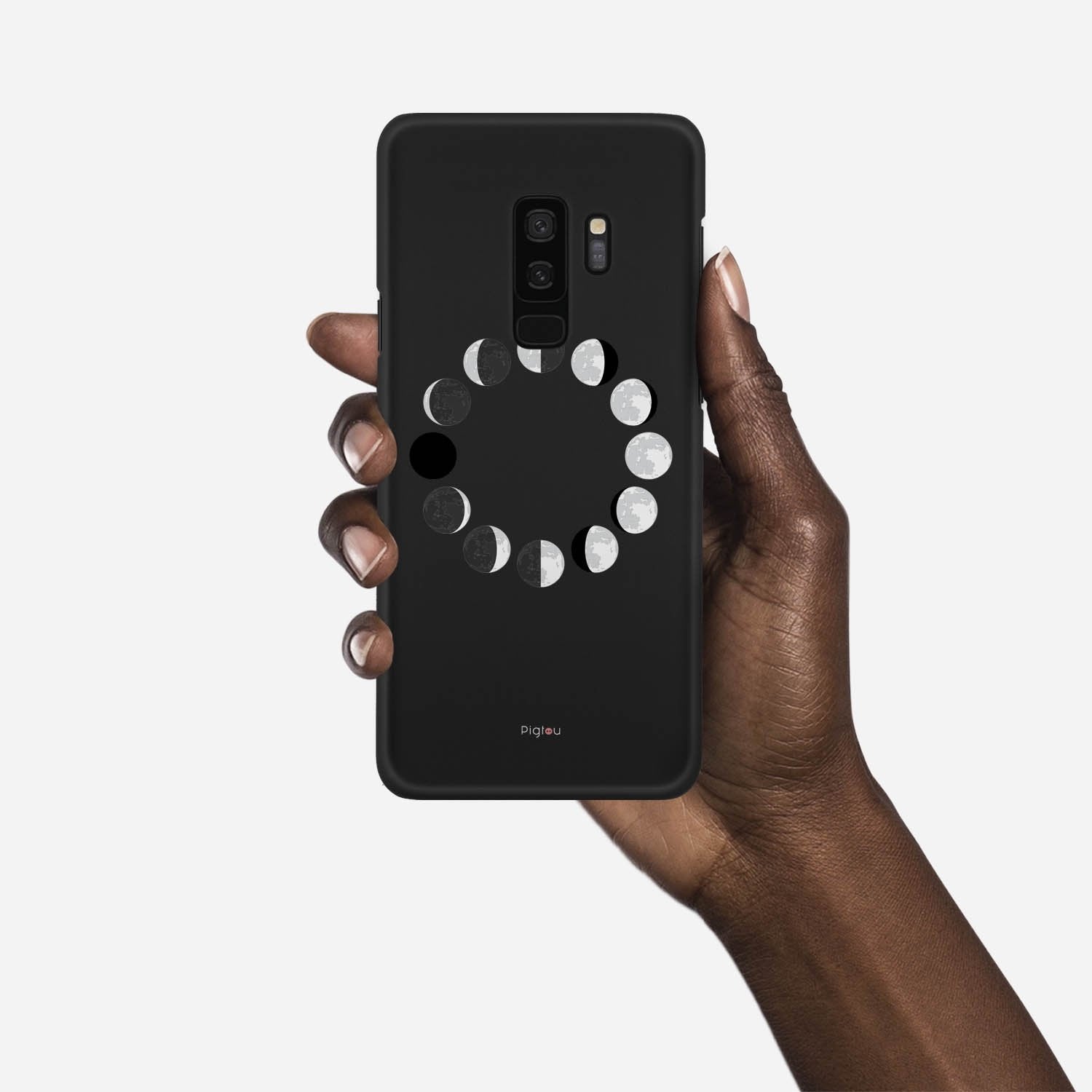 MOON PHASES Samsung Galaxy S9 Plus case - thin fit matte black (D85)