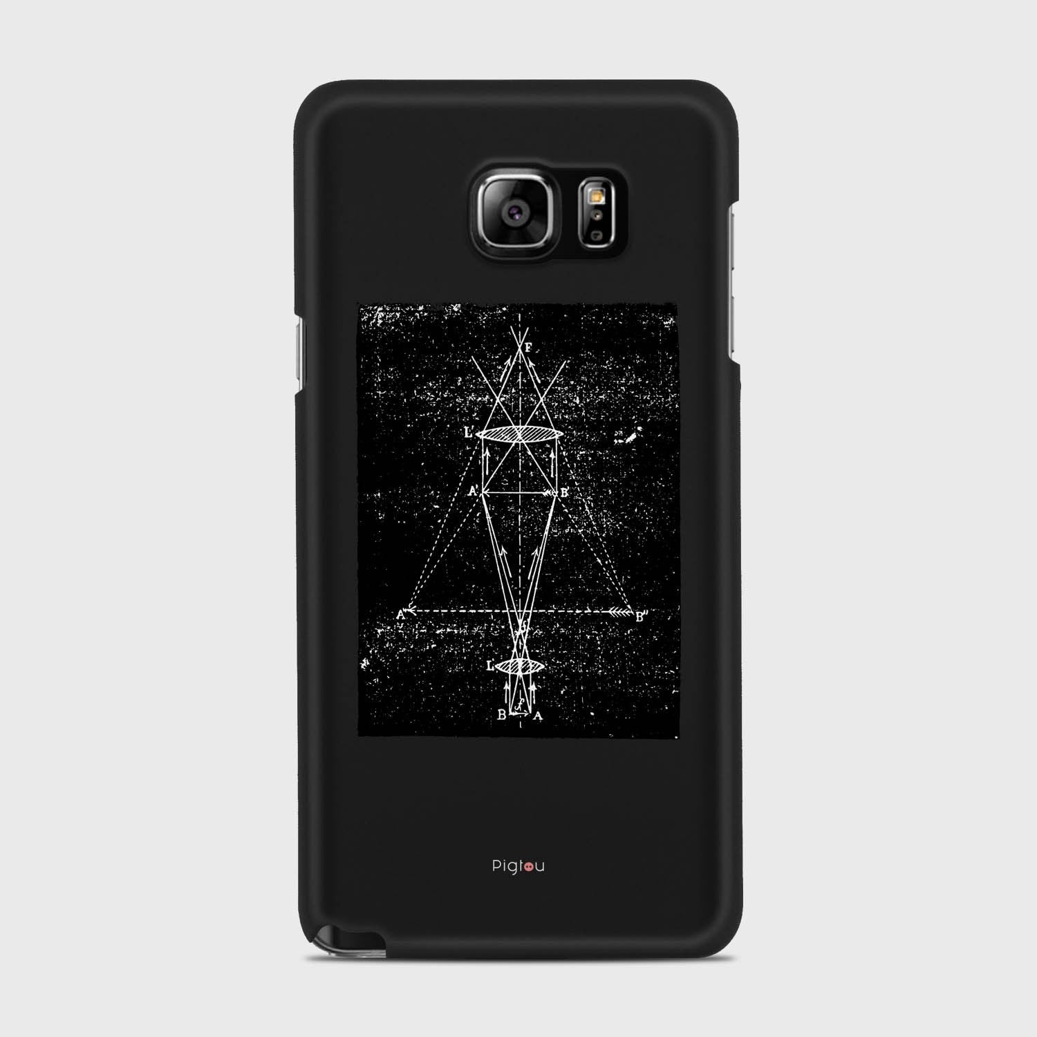 PRECISION DRAWING Samsung Galaxy Note 5 case - thin fit matte black (D86)