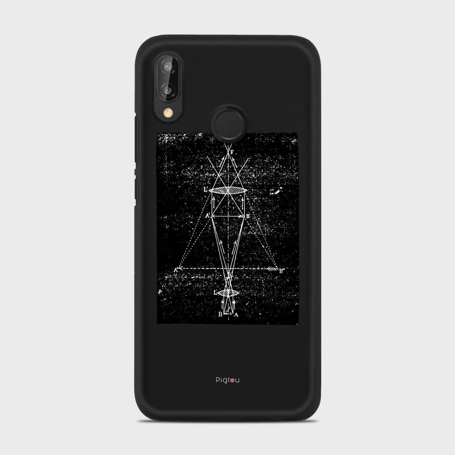 PRECISION DRAWING Huawei P20 Lite case - thin fit matte black (D86)