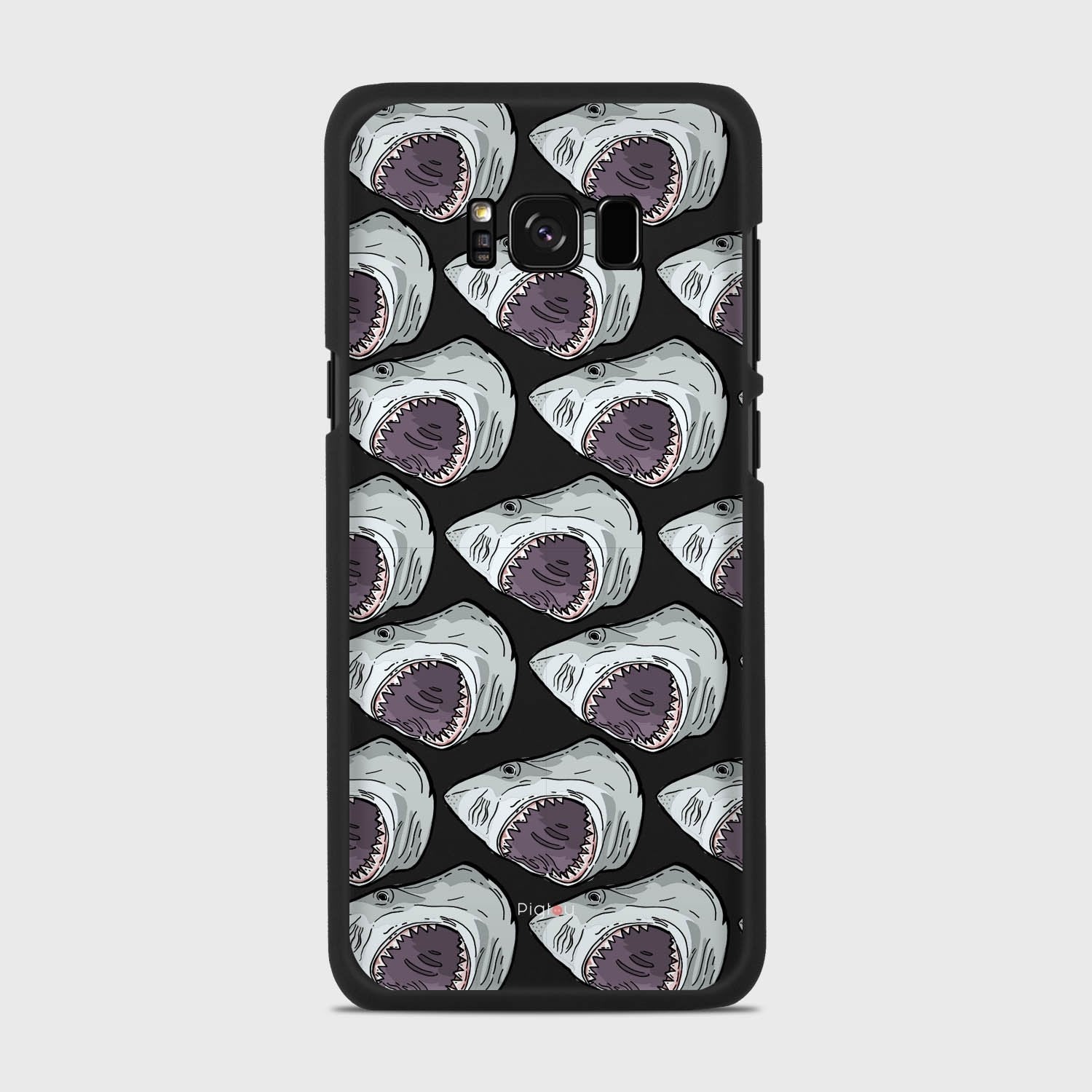 SHARK ATTACK Samsung Galaxy S8 case - thin fit matte black (D88)
