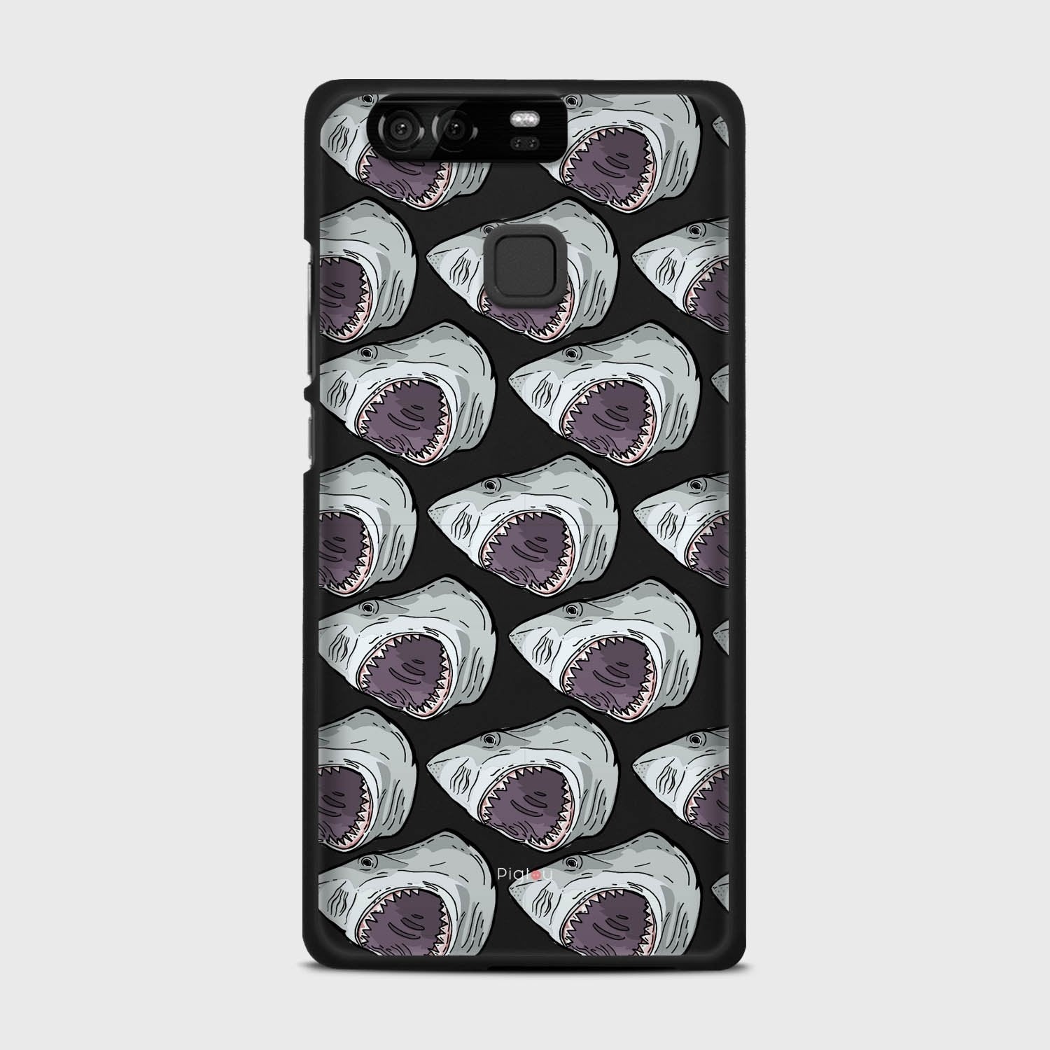 SHARK ATTACK Huawei P9 case - thin fit matte black (D88)