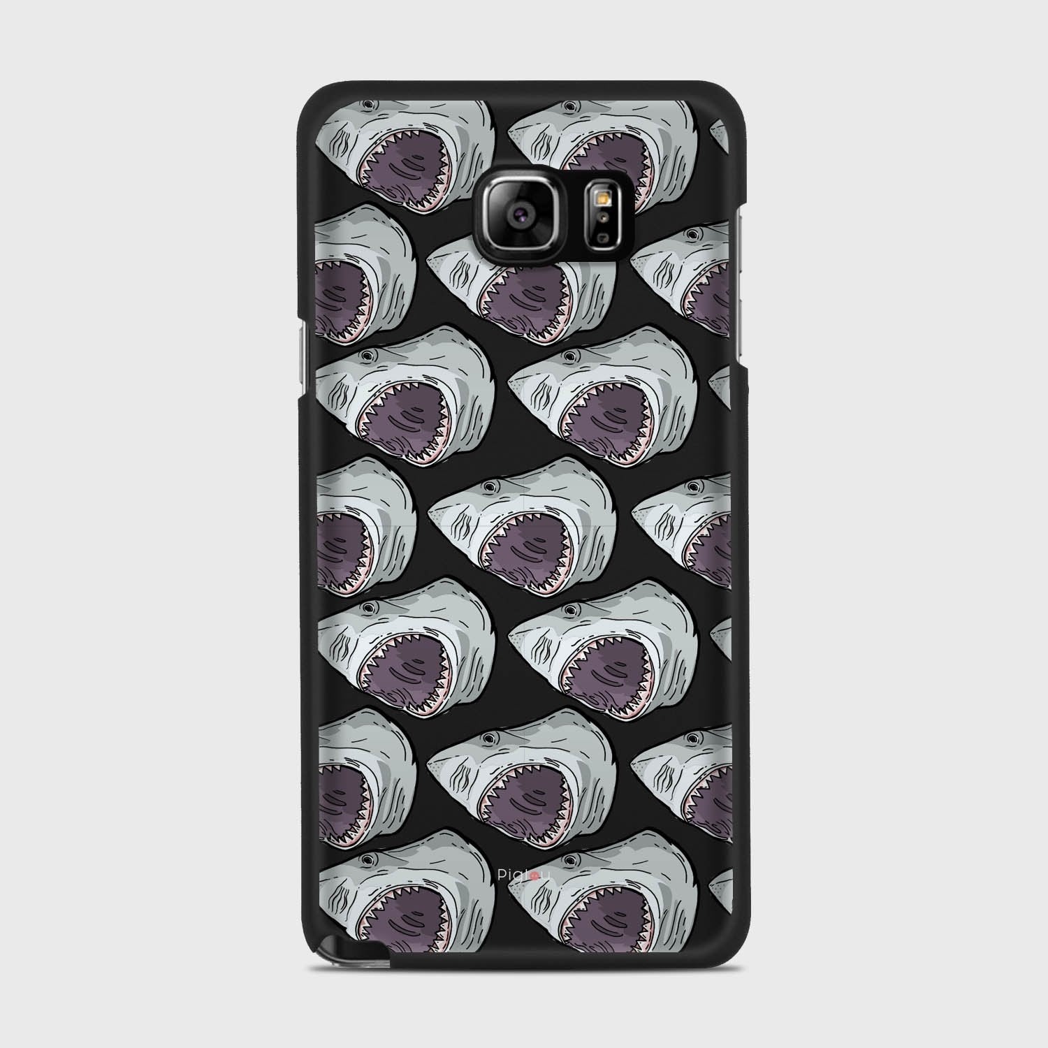 SHARK ATTACK Samsung Galaxy Note 5 case - thin fit matte black (D88)