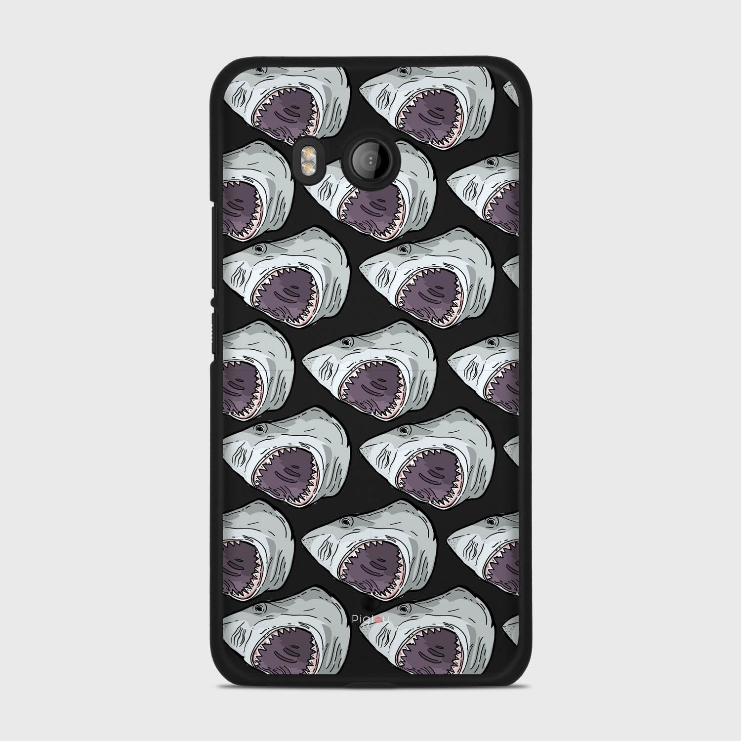 SHARK ATTACK HTC U11 case - thin fit matte black (D88)