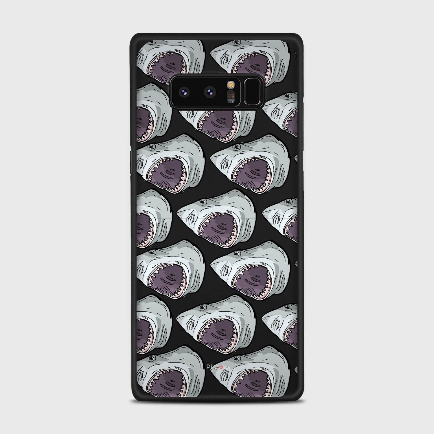SHARK ATTACK Samsung Galaxy Note 8 case - thin fit matte black (D88)